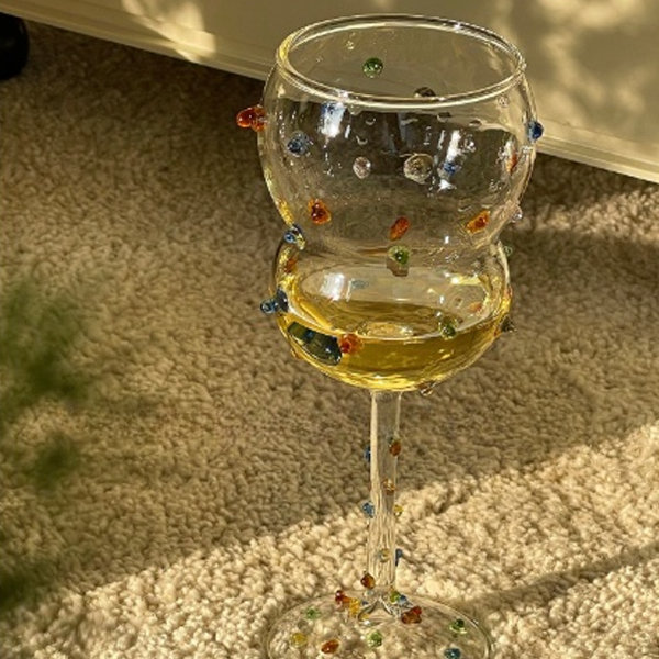 Drinking Glass - Colorful Dots - Stylish And Durable - ApolloBox