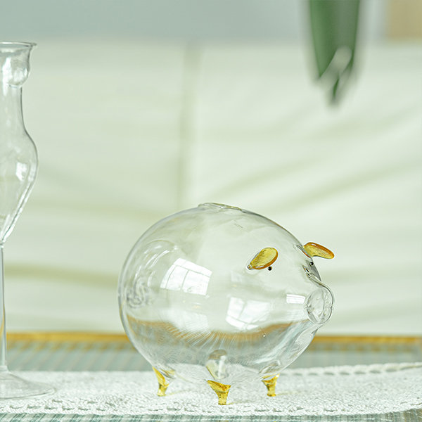 Transparent Piggy Bank - Glass - Saving Money - ApolloBox