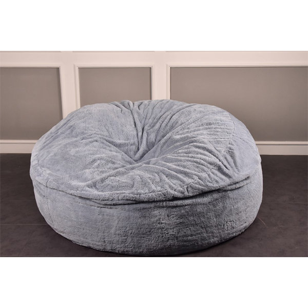 Luxury Single Lazy Sofa Cover Faux Suede Leather Bean Bag Sac Pouf