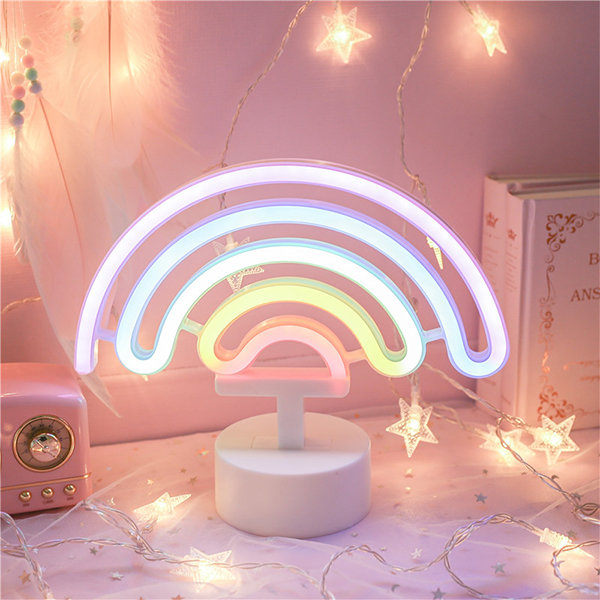Rainbow Night Light - Plastic - Colorful Design For Your Space