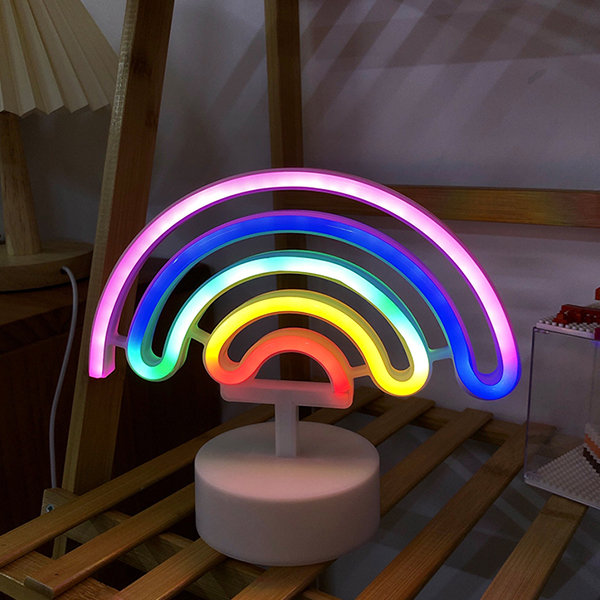 Rainbow Night Light - Plastic - Colorful Design for Your Space - ApolloBox