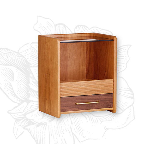 Wooden Cosmetic Storage Box Latitude Run Finish: Cherry