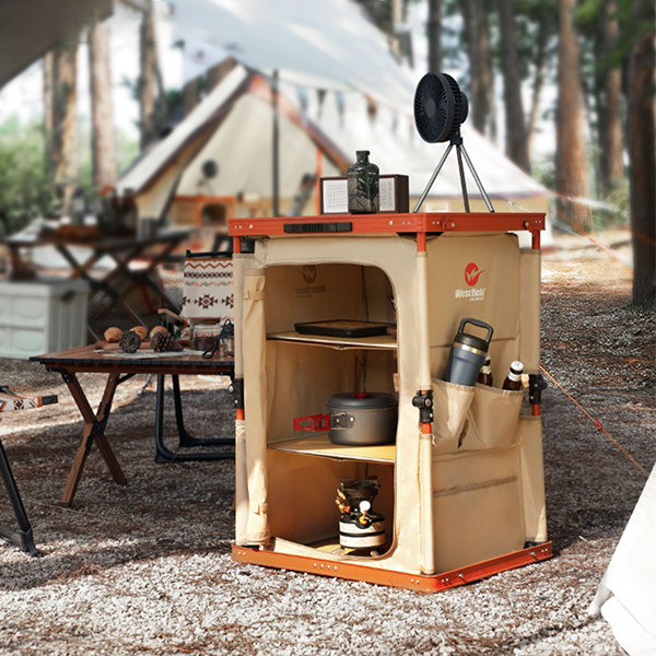 Camping Storage Organizer - Folding Cabinet - Aluminum Alloy - Oxford Cloth  - ApolloBox