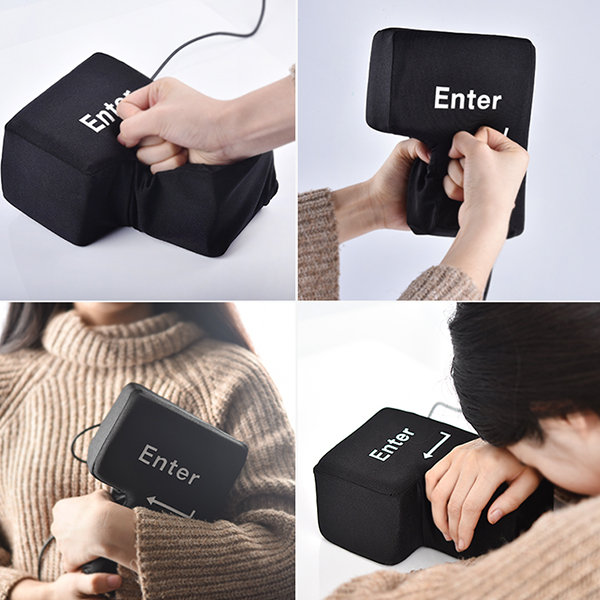 Stress Relief Enter Key - Cloth - Sponge - Large Size - ApolloBox