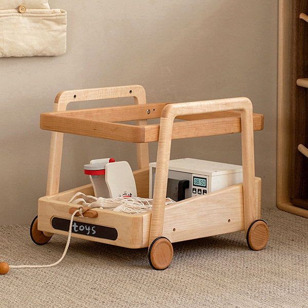 Mini Cart For Babies - Maple Wood - Cherry Wood from Apollo Box