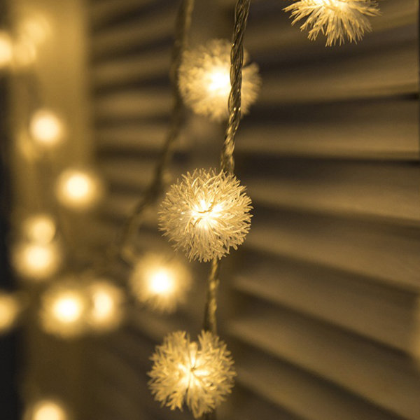 Fluffy Ball String Lights - 2 Lengths - LED - Versatile