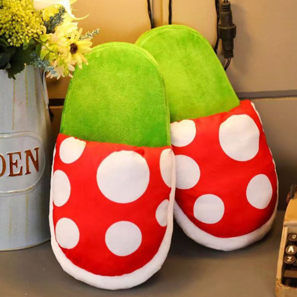 Mushroom Embroidery Preppy Aesthetic Cozy Slippers – The Preppy Place