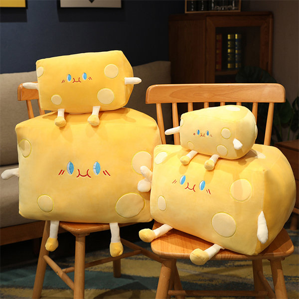 Cute Cartoon Cheesecake Plush Pillow - 4 Sizes - ApolloBox