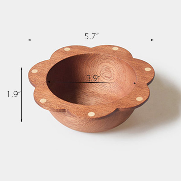 Flower Shaped Storage Box - Sapele Wood - Retro Style - ApolloBox