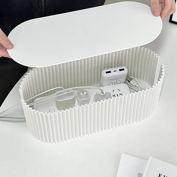 Cute Cafe Charger Organizer - Creative Decor - Lid Included - ApolloBox