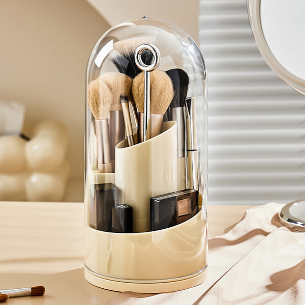 2PCS Makeup Brush Holders Organizer for Vanity Countertop,Crystal Cosmetic  Makeup Brush Glass Brushes Storage Holder,Unique Vintage Make Up Brush Cup  Pen Pencil Holder Organizers