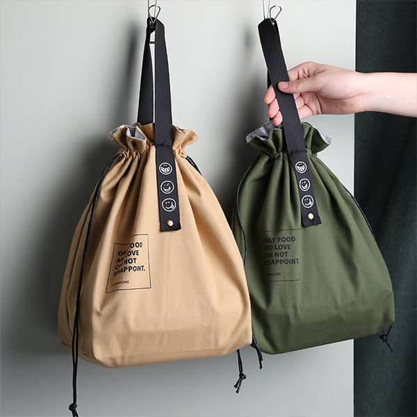 Bento Bag - Cotton - Black - Green - 3 Colors from Apollo Box