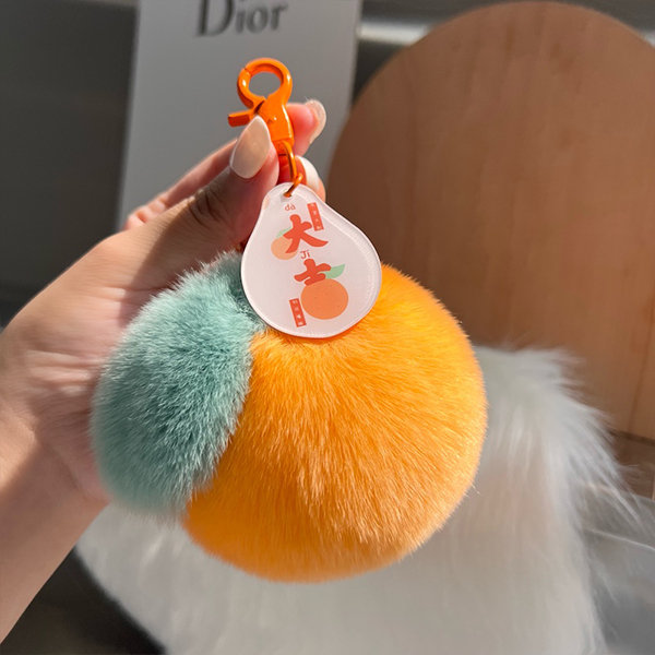 Rex rabbit clearance fur keychain