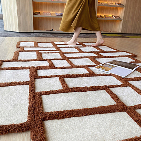 Artistic Square Carpet - Wool - Acrylic Fibers - Versatile Style