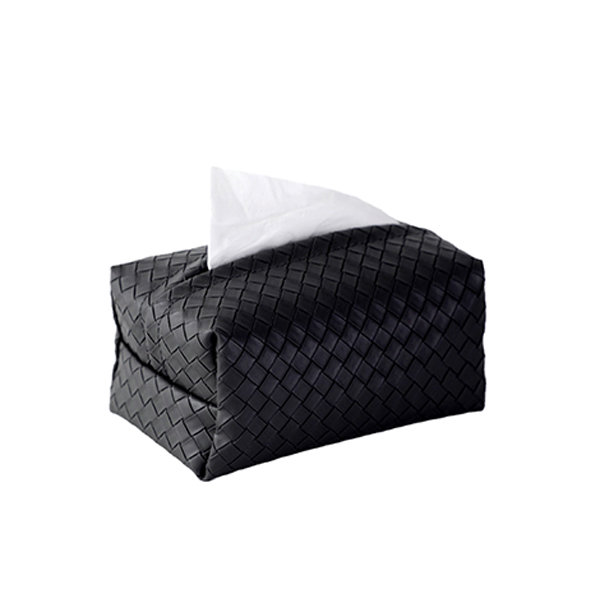 Nordic-Inspired Tissue Box Cover - PU Leather - Red - Black - 4 Colors -  ApolloBox