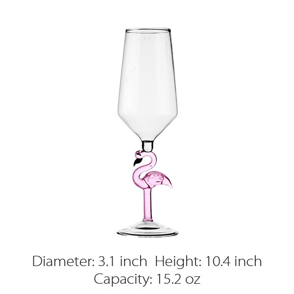 Flamingo Goblet - Glass - 4 Capacity Options - ApolloBox