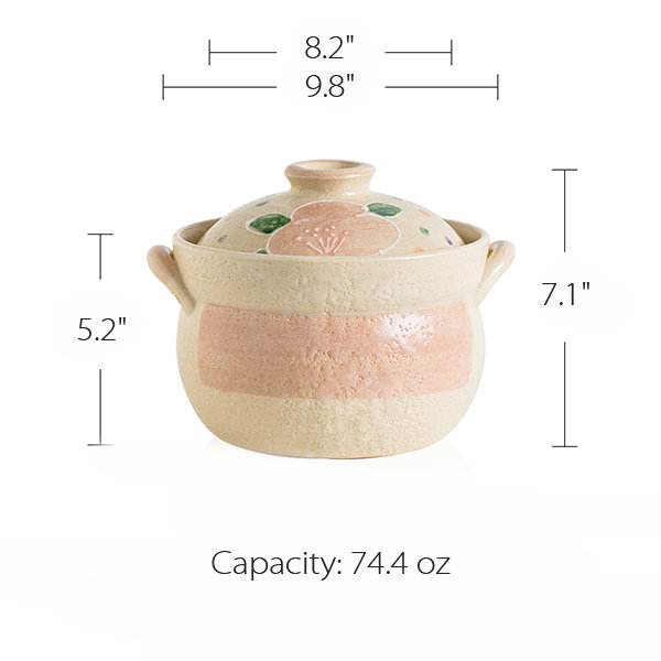 Camellia Soup Pot - Ceramic - 74.4 oz Capacity - ApolloBox
