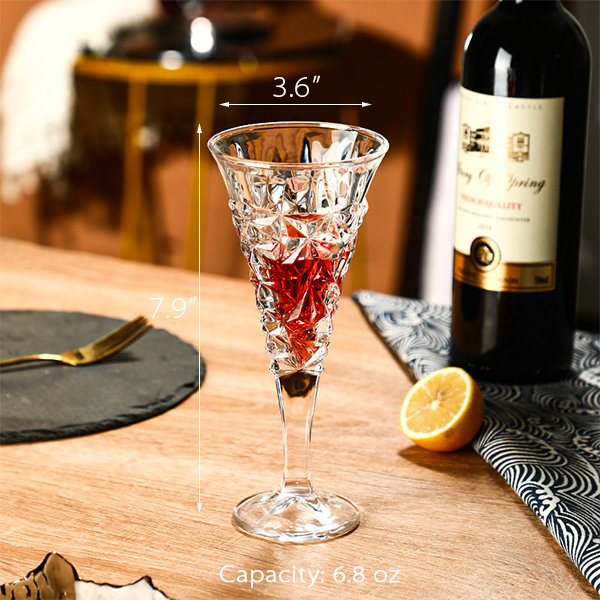 Modern Wine Glass - Champagne Flute - 6 Size Options from Apollo Box