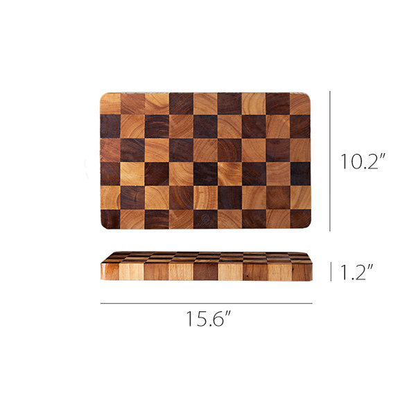 Checkerboard Acacia Wood Cutting Board