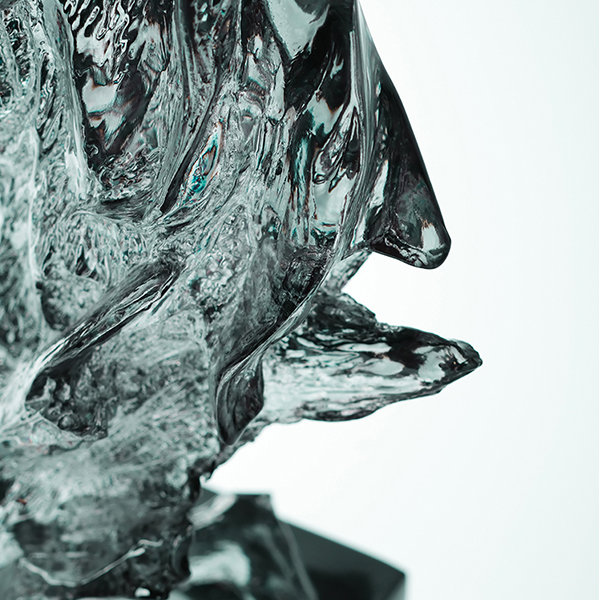 Artistic Head Glass Sculpture
