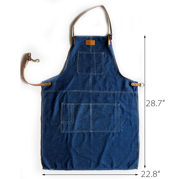 Polyester Apron, Blue Porcelain Cooking Sleeveless Bib, Anti