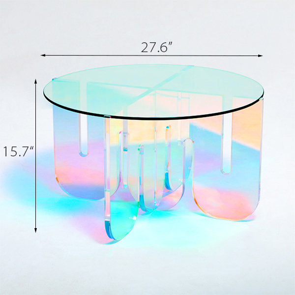 Clear Coffee Table - Acrylic - Tempered Glass - Versatile Style - ApolloBox