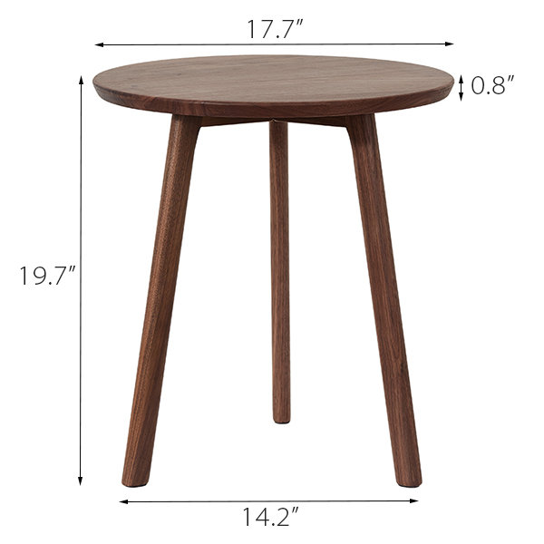 Minimalist Mini Table - Black Walnut Wood - Modern