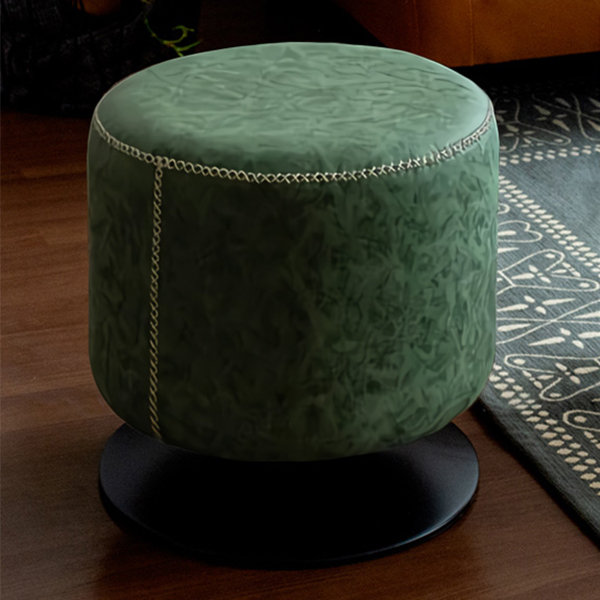 Swivel Wood Stool - Gray - Green - Blue - Yellow - PU Leather - ApolloBox