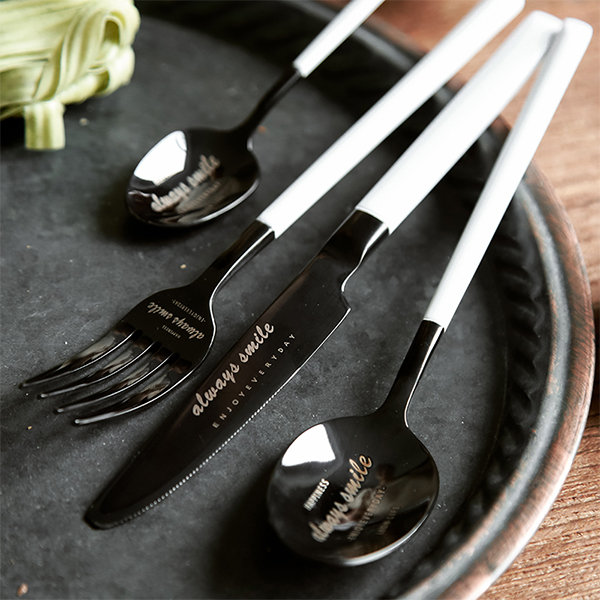 Modern Black Flatware from Apollo Box