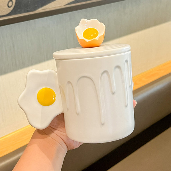 Hand Shaped Egg Holder - Ceramic - White - Set Of 2 from Apollo Box