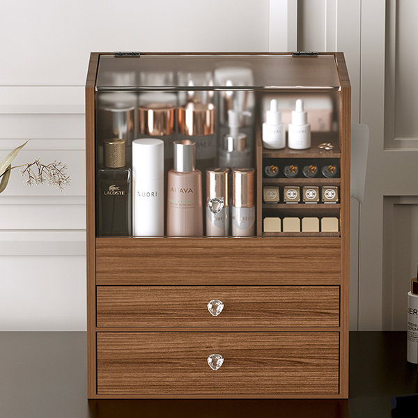 Makeup Organizer Chest - Tabletop - Spacious - Wood from Apollo Box