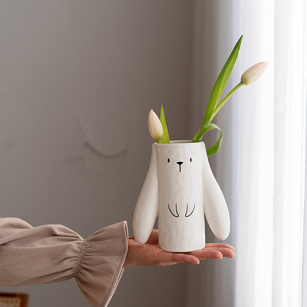 Cute Rabbit Vase - Ceramic - Easter Collection image