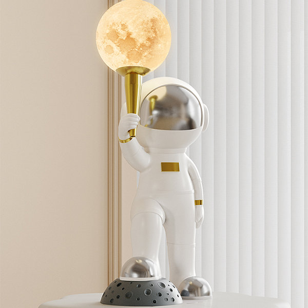 Astronaut Table Lamp - Resin - Metal - 3 Light Colors - ApolloBox