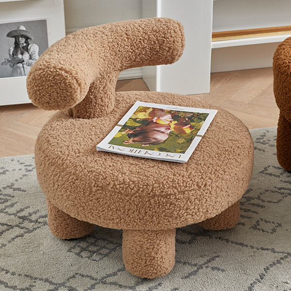 Cozy Fleece Chair - Green - Brown - Mini Size - ApolloBox