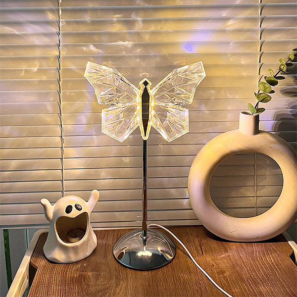 SA Products Metal Butterfly Wall Art Light - Butterfly Garden Ornaments  Outdoor LED Light with White Glow
