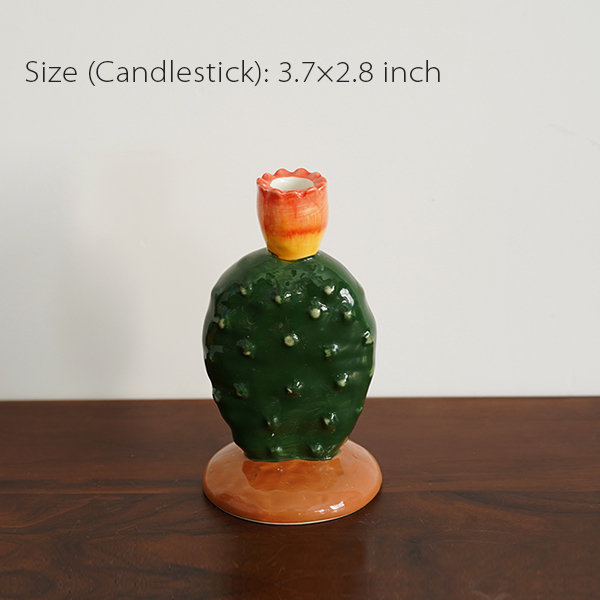 Cactus Shaped Vase - Candlestick - Ceramic
