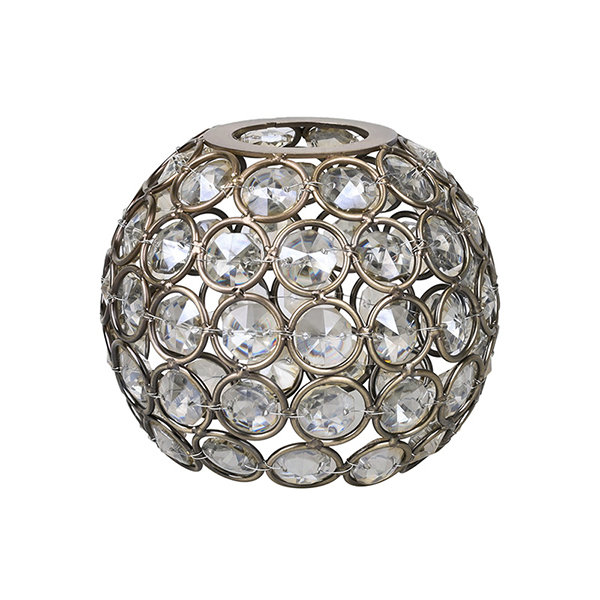 Ball Shaped Lampshade - Crystal - Metal - Bronze - Rose Gold - 4 Colors ...