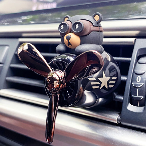 Pilot Blackcute Bear Pilot Car Air Freshener - Cartoon Aromatherapy For  Japanese Cars
