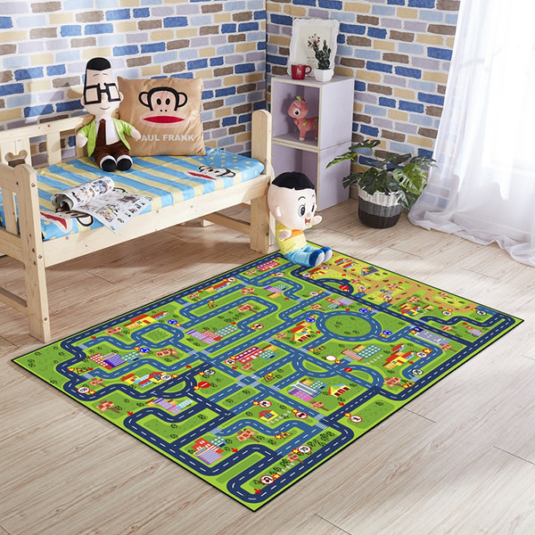 City Life Rug Track Road Mat For Playing with Cars ApolloBox