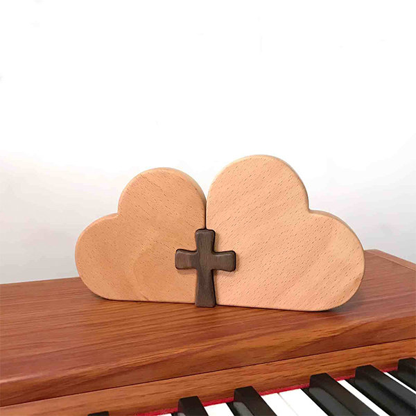 Small Wooden Heart Box – University of Mobile Store