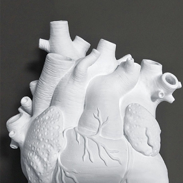 Unique Human Heart Vase - Resin - ApolloBox