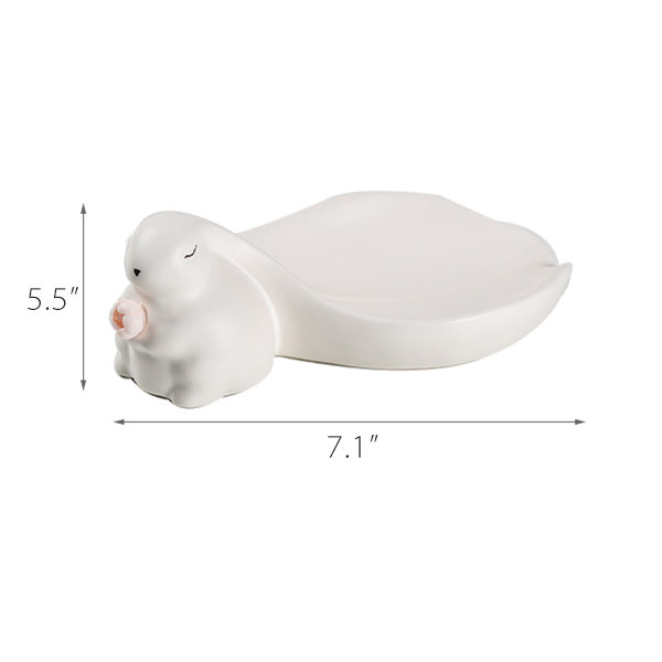 Big Ears Rabbit Soap Dish - Ceramic - Great for Children from Apollo Box