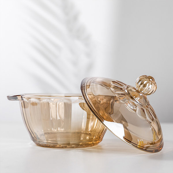 Glass Bowl with Lid from Apollo Box