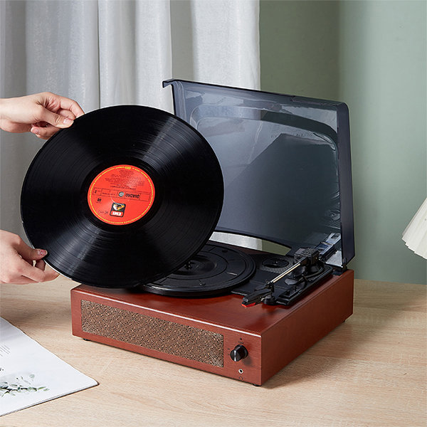 Vintage Record Player - Wood - Turntable - ApolloBox