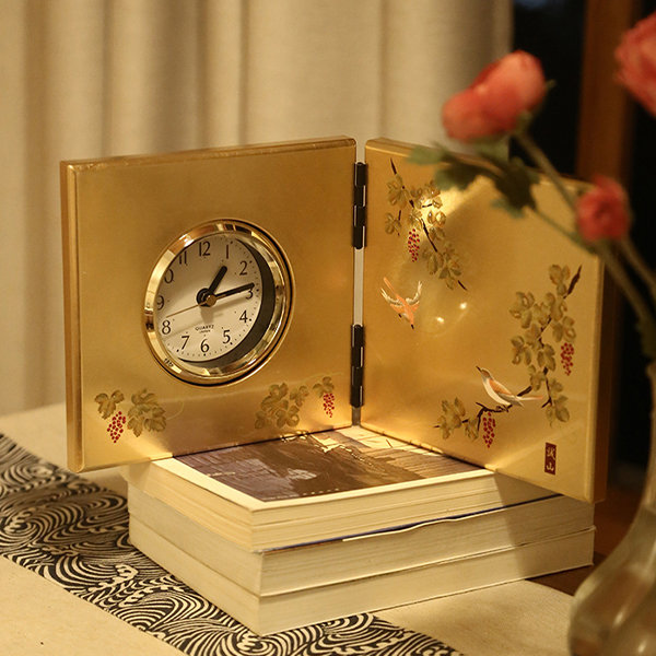 Japanese Style Desktop Table Clock - Resin - Made In Japan