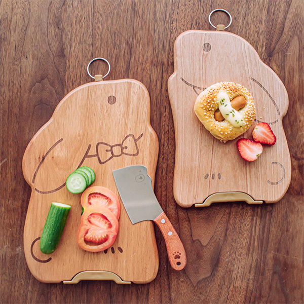 Bunny Cutting Board - Wood - Stainless Steel - 2 Sizes from Apollo Box