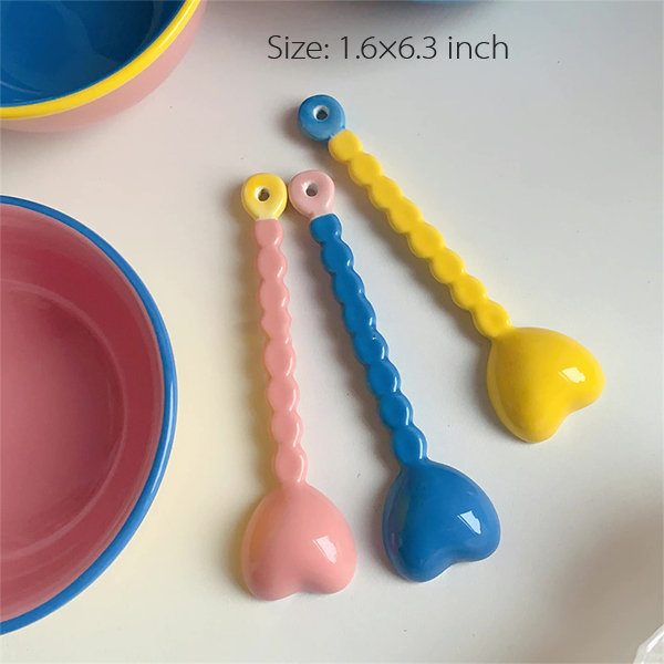 Ceramic Spoon Holder - Red - Blue from Apollo Box