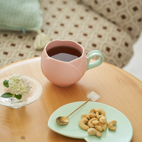 Tulip Teacup And Saucer Flower Shaped Ceramic Coffee Cup And - Temu