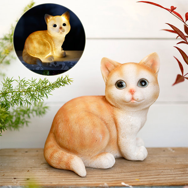 Adorable Animal Decor - Resin - White - Brown - Fox - Cat