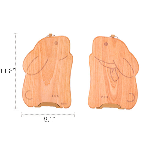 Bunny Cutting Board - Wood - Stainless Steel - 2 Sizes from Apollo Box